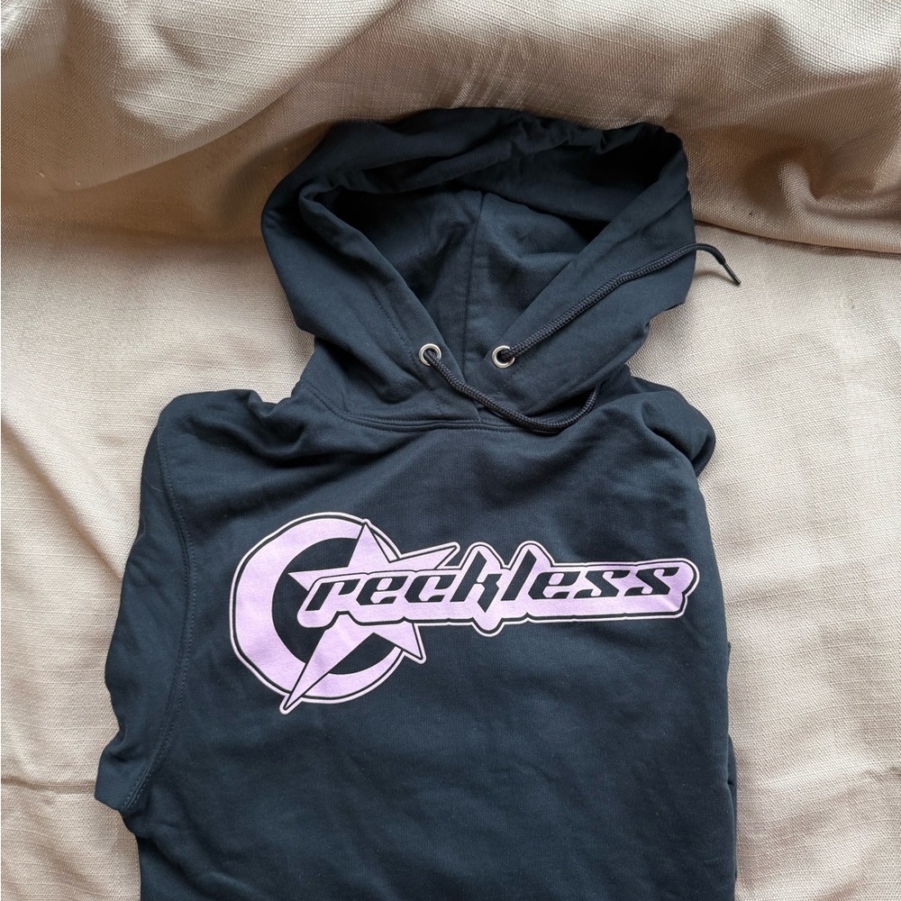 Black Hoodie with Pink Reckless Logo